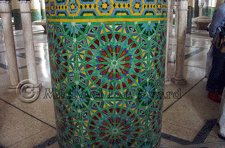 Hassan Mosque Decorated pillar